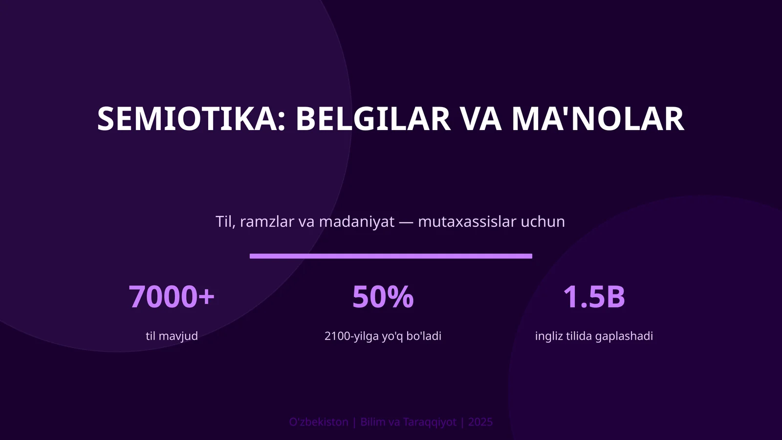 Semiotika: belgilar va ma'nolar