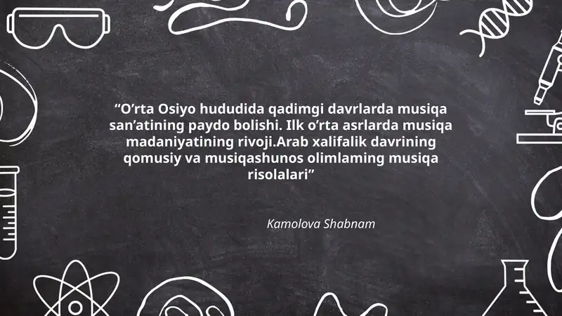 O'rta Osiyo hududida qadimgi davrlarda musiqa san'atining paydo bolishi