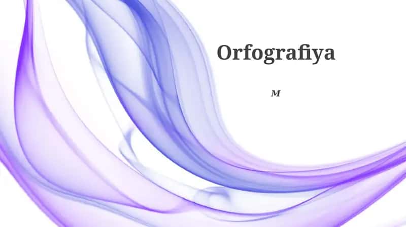 Orfografiya