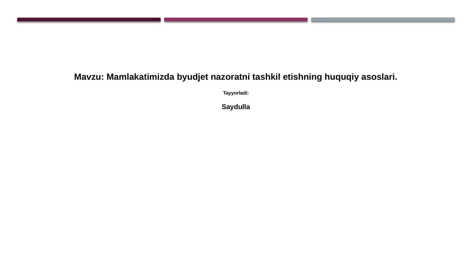 Byudjet nazorati
