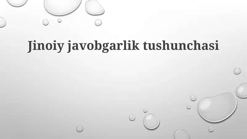 Jinoiyjavobgarliktushunchasi