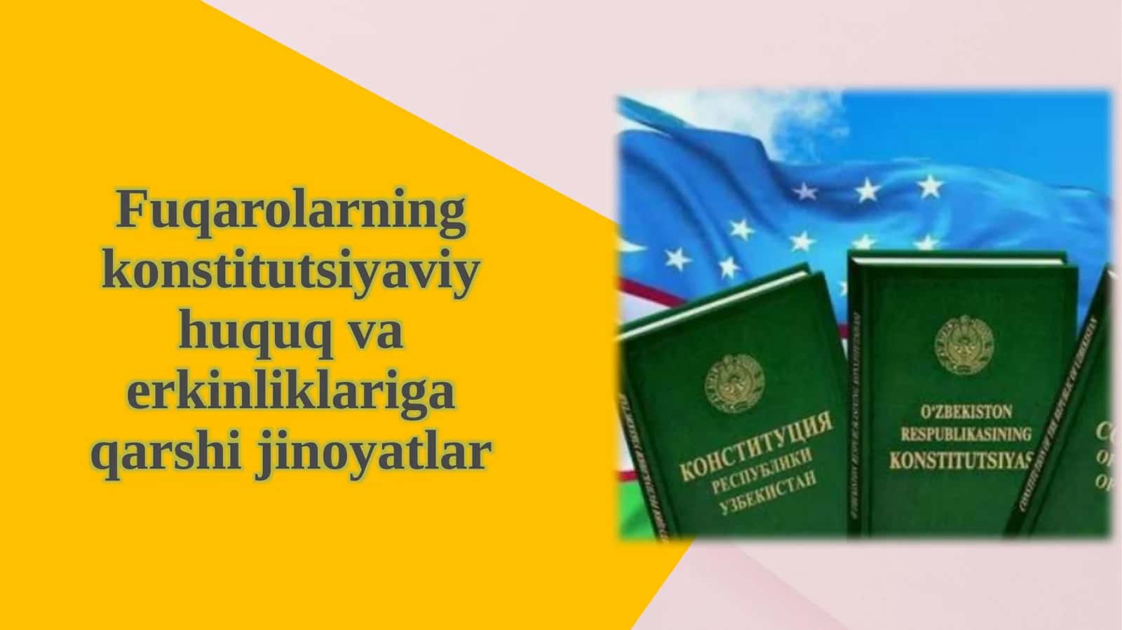 Fuqarolarning konstitutsiyaviy huquq va erkinliklariga qarshi jinoyatlar
