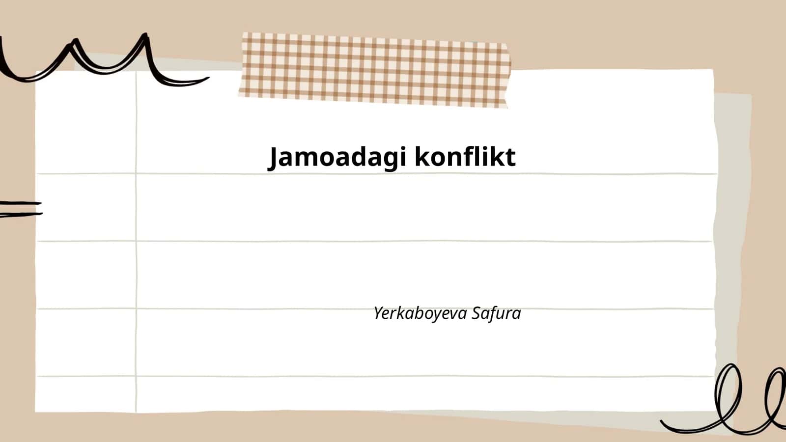 Jamoadagi konflikt