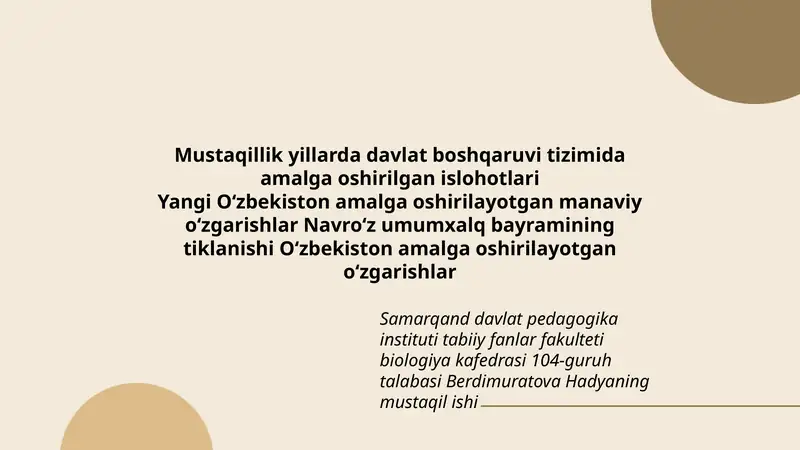 Navroʻz umumxalq bayramining tiklanishi
