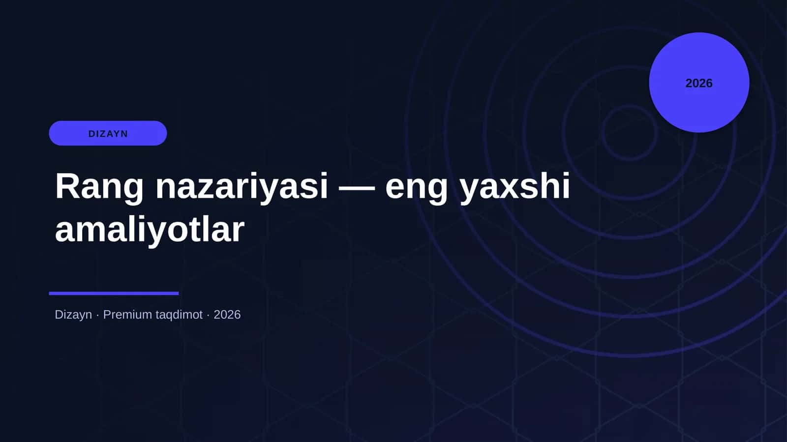 Rang nazariyasi — eng yaxshi amaliyotlar