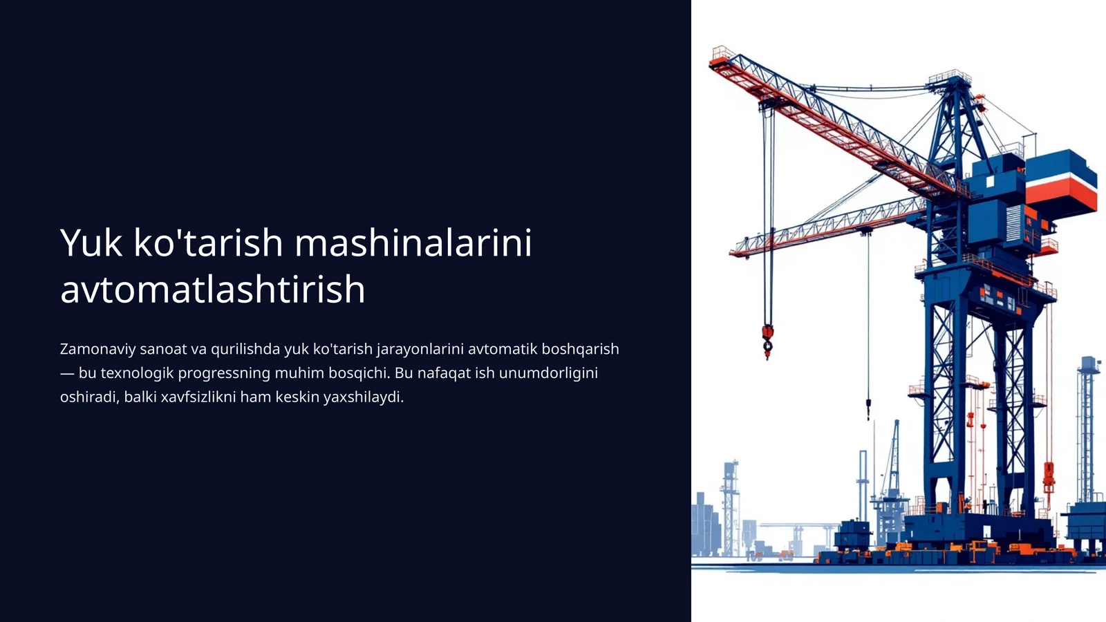 Yuk ko'tarish mashinalarini avtomatlashtirish
