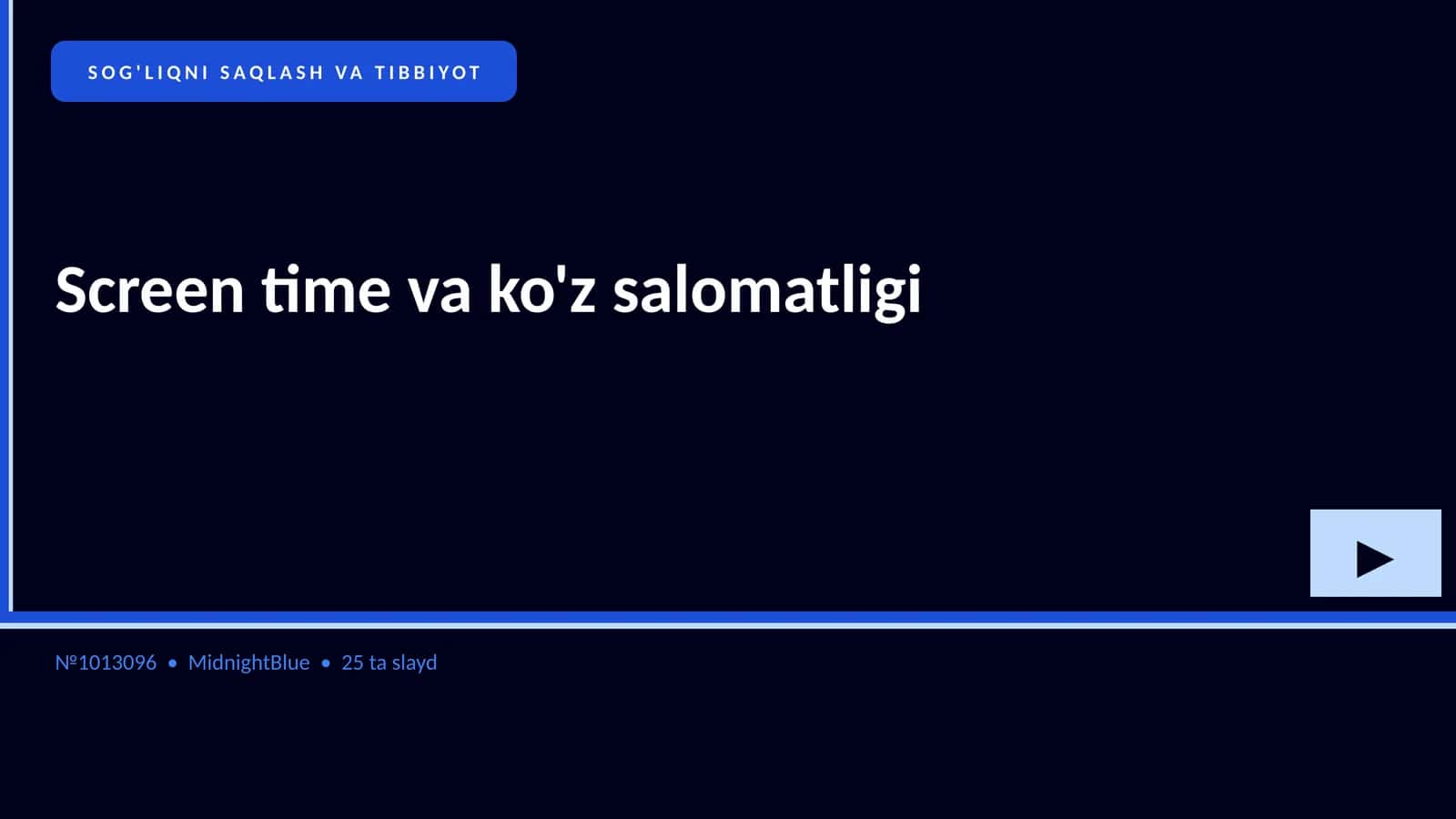Screen time va ko'z salomatligi
