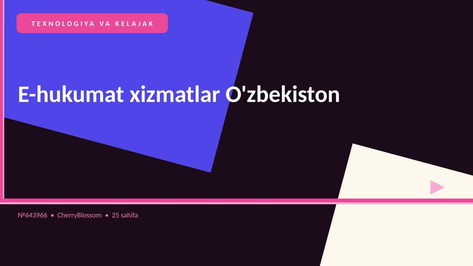 E-hukumat xizmatlar O'zbekiston