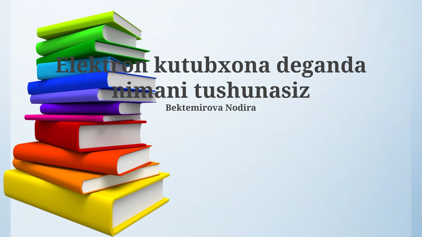 Elektron kutubxona deganda nimani tushunasiz