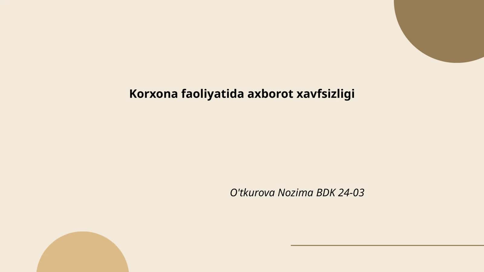 Axborot xavfsizligi siyosati