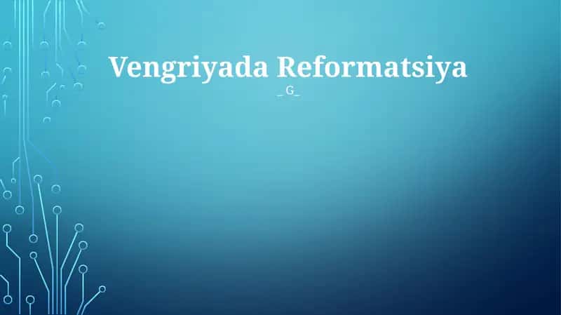Vengriyada Reformatsiya