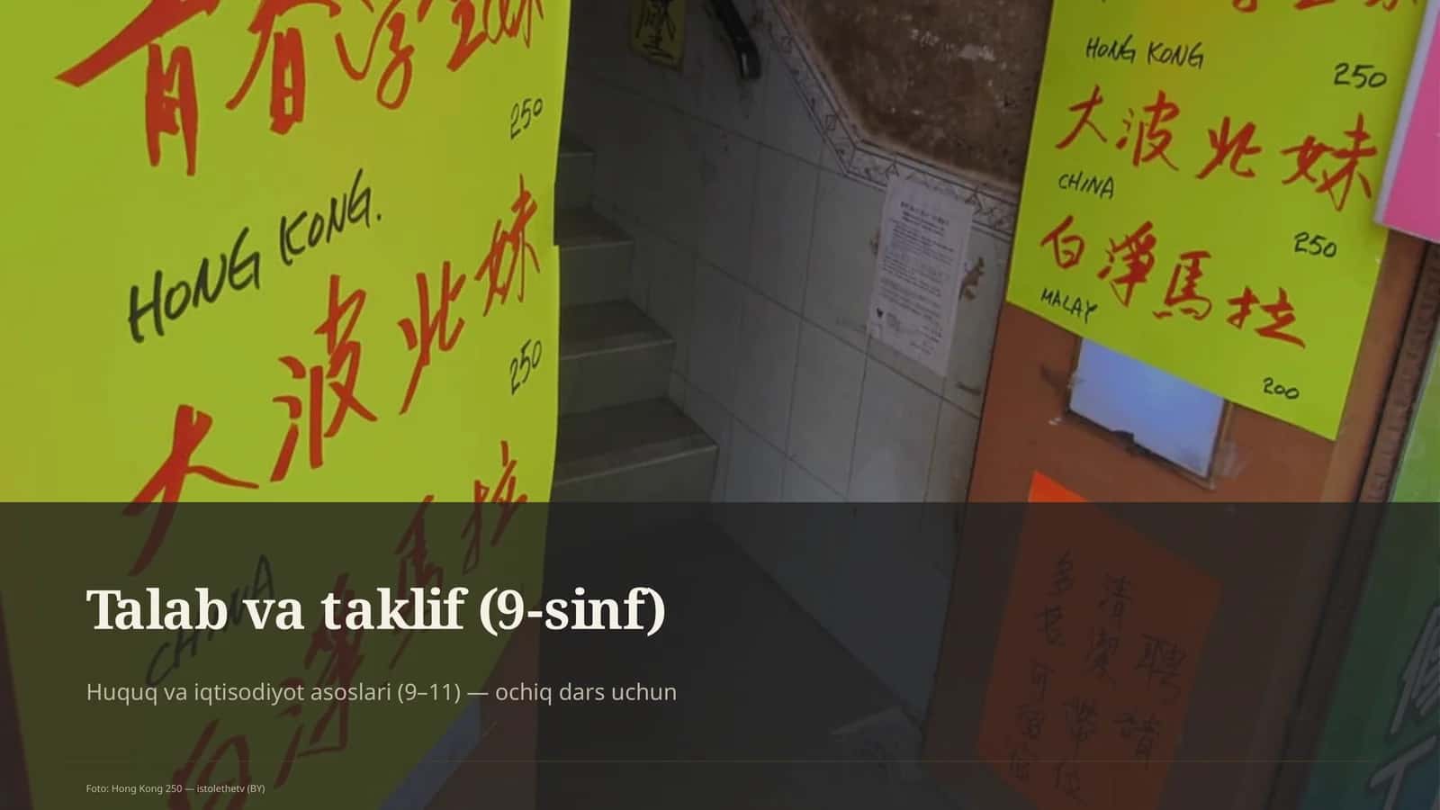 Talab va taklif (9-sinf)