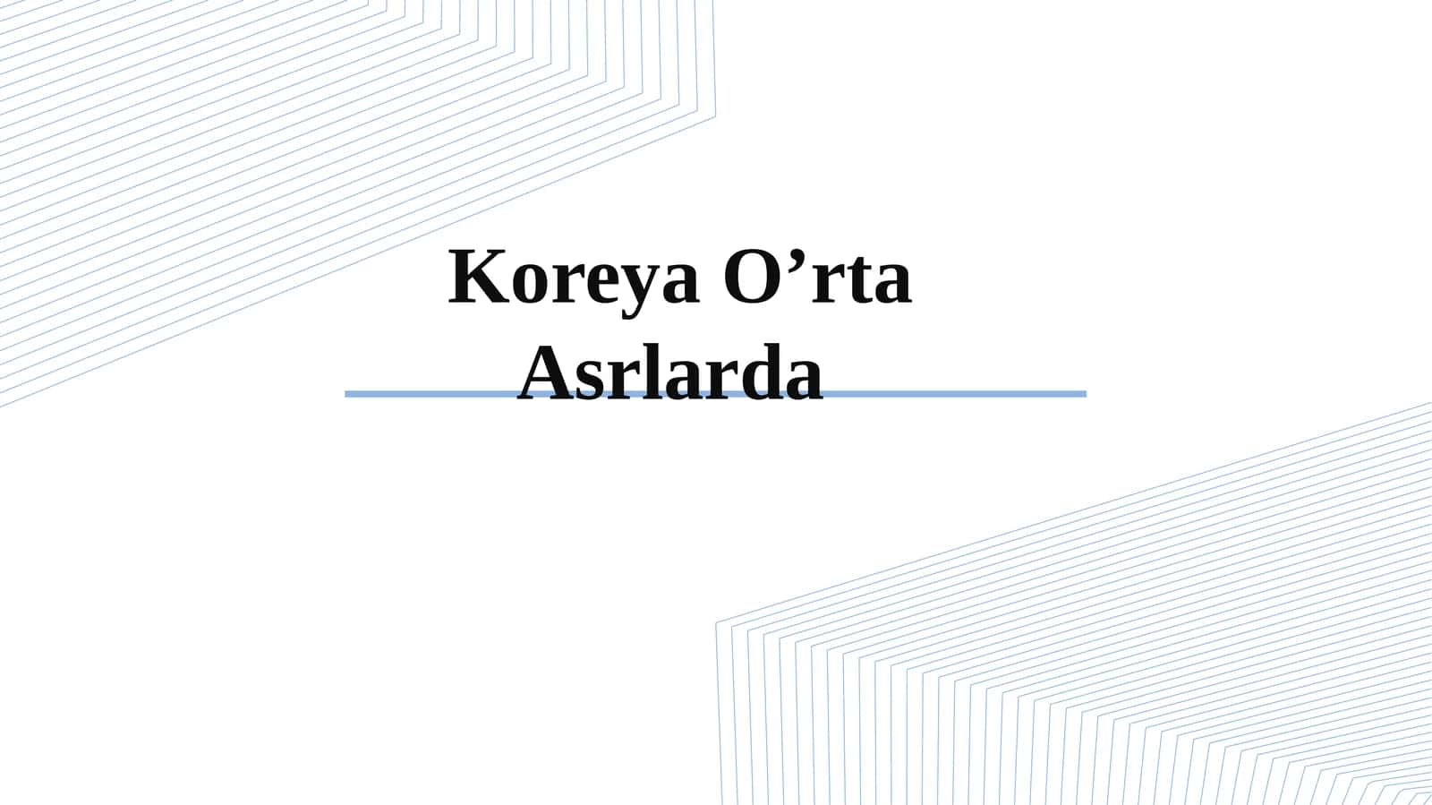 Koreya O’rta Asrlarda