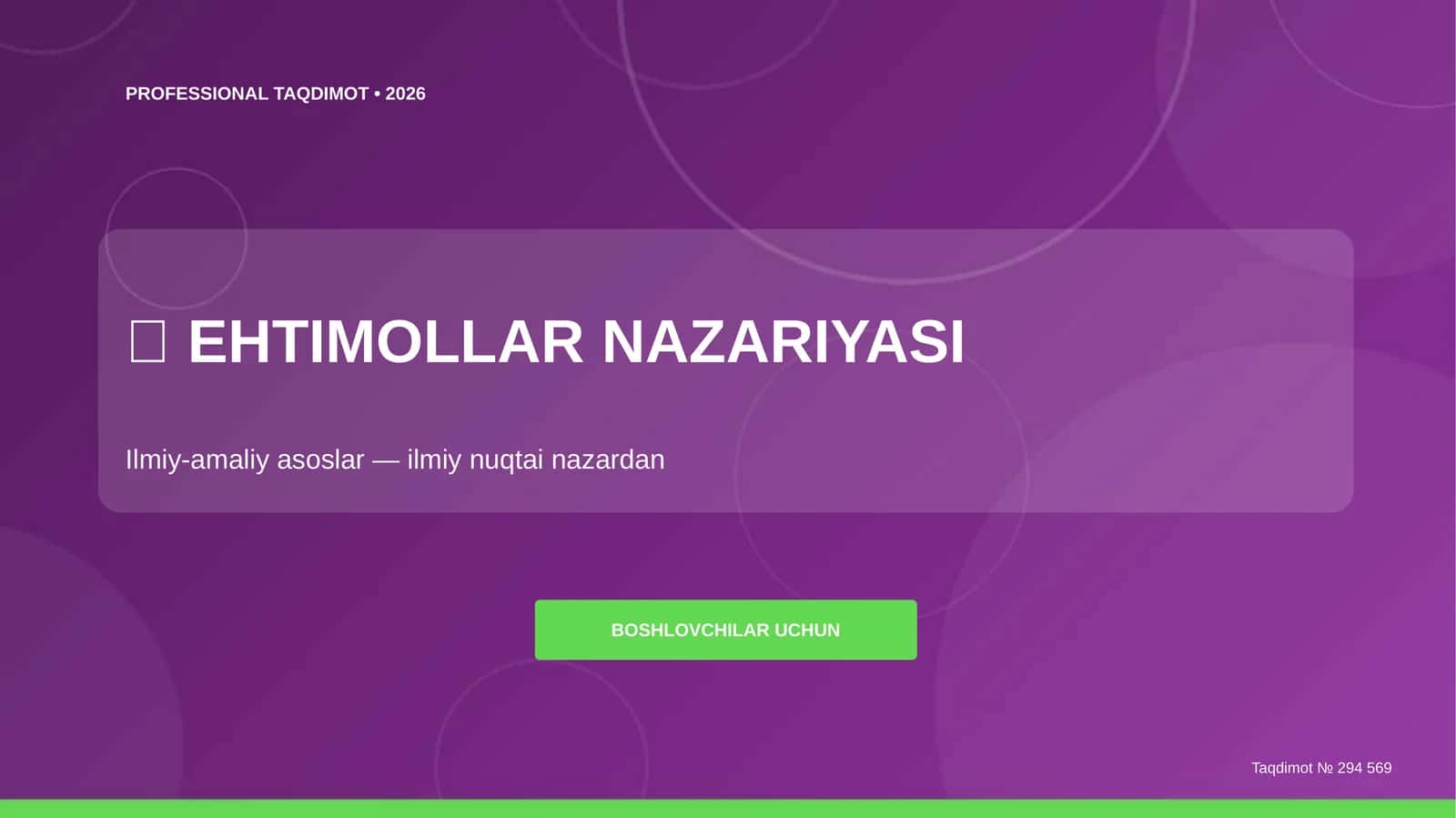EHTIMOLLAR NAZARIYASI