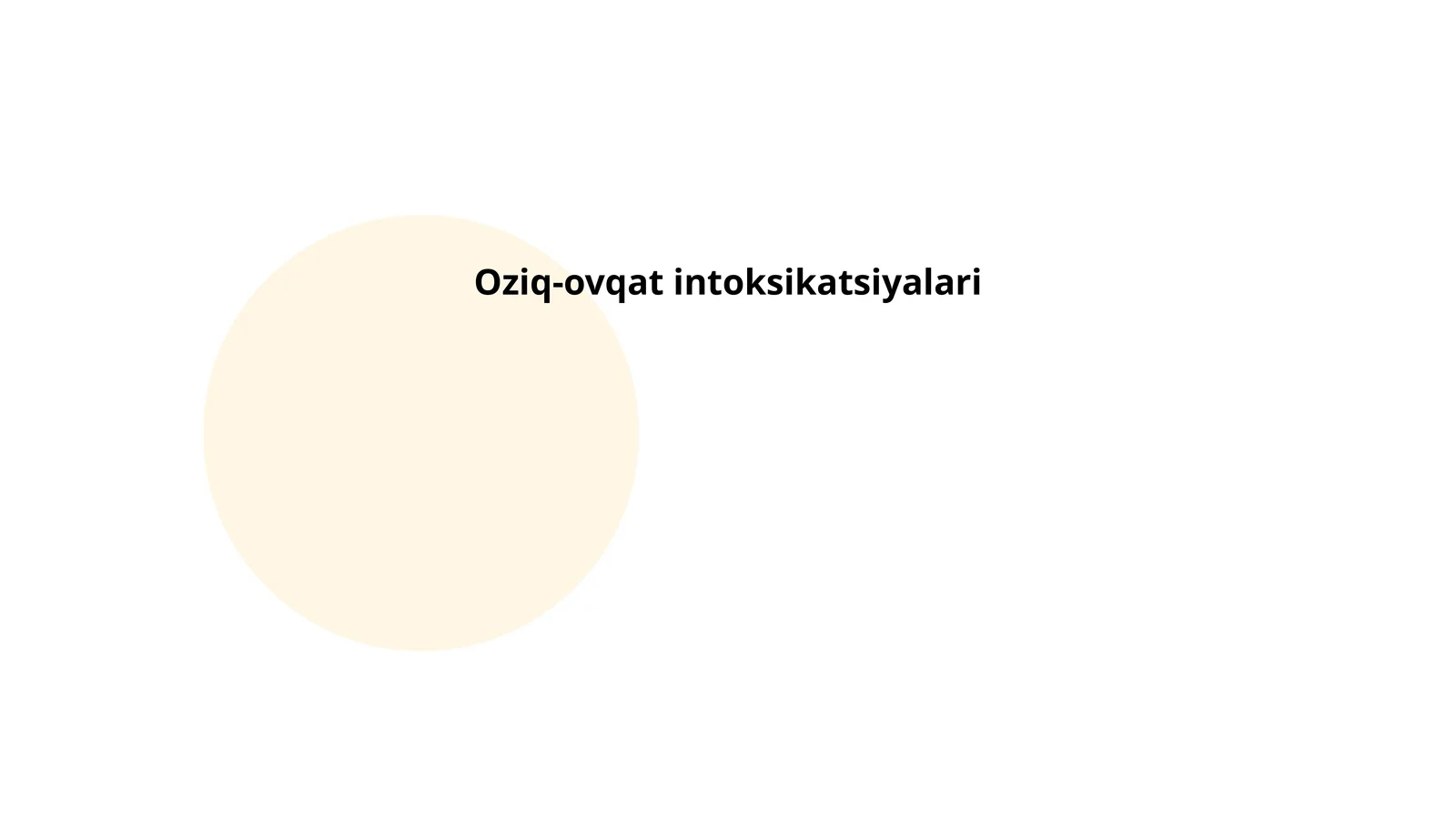 Oziq-ovqat intoksikatsiyalari