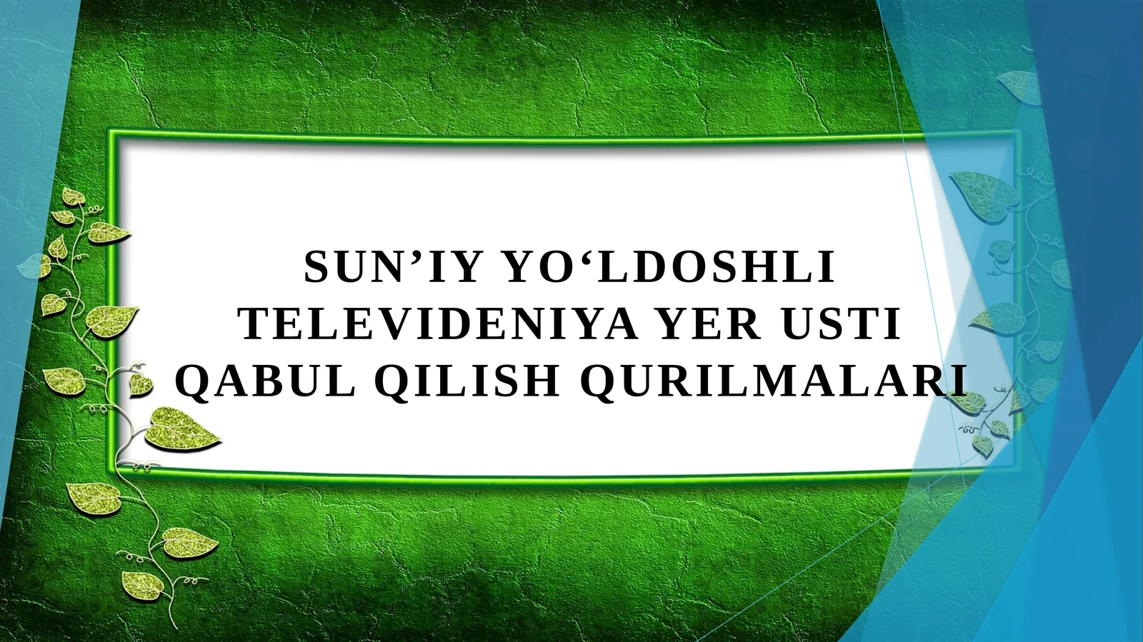 Sunʼiy yoʻldoshli televideniya yer usti qabul qilish qurilmalari