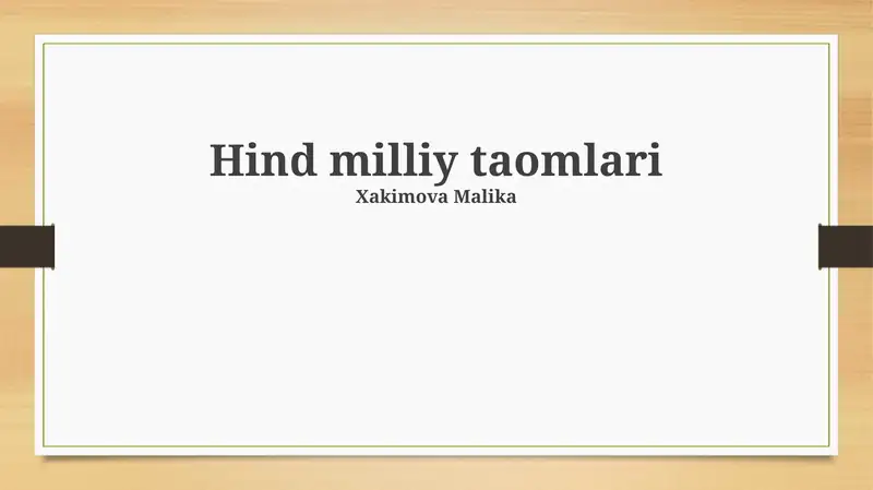 O'zbek Milliy Taomlari