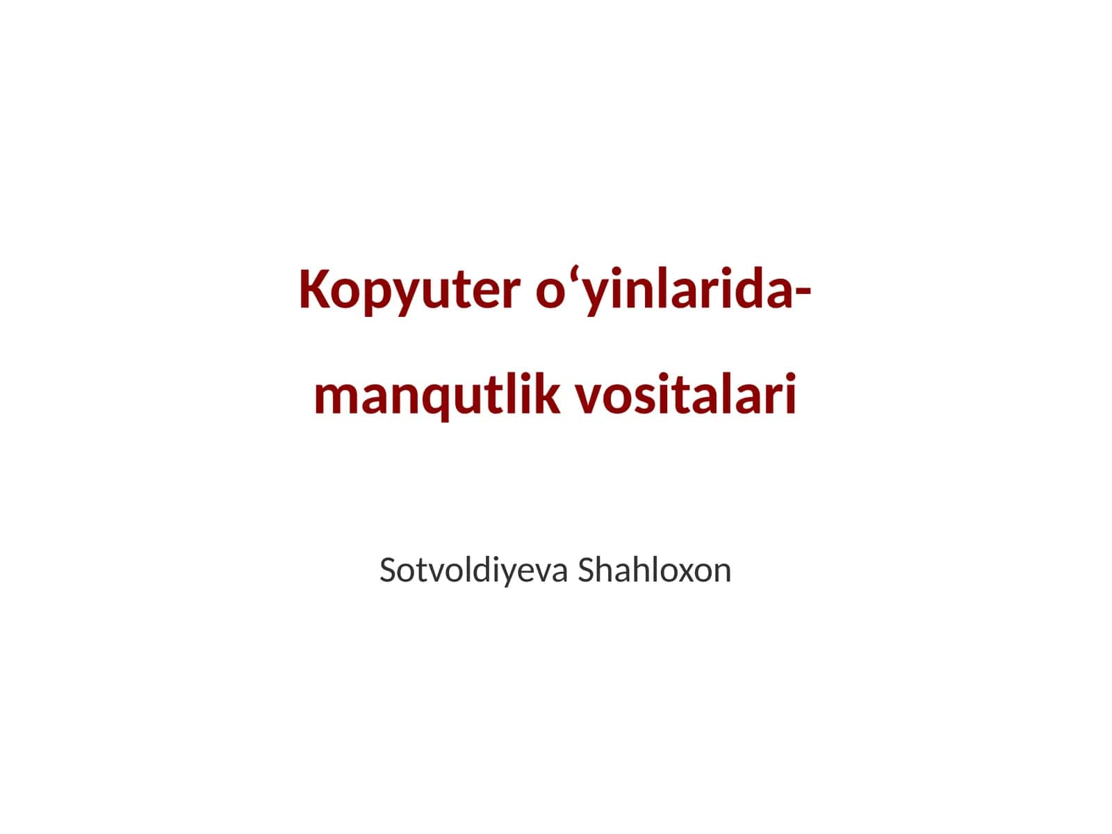 Manqutlik vositalari