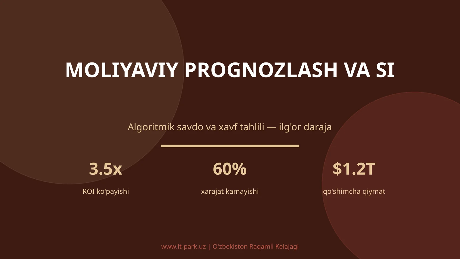 Moliyaviy Prognozlash va SI