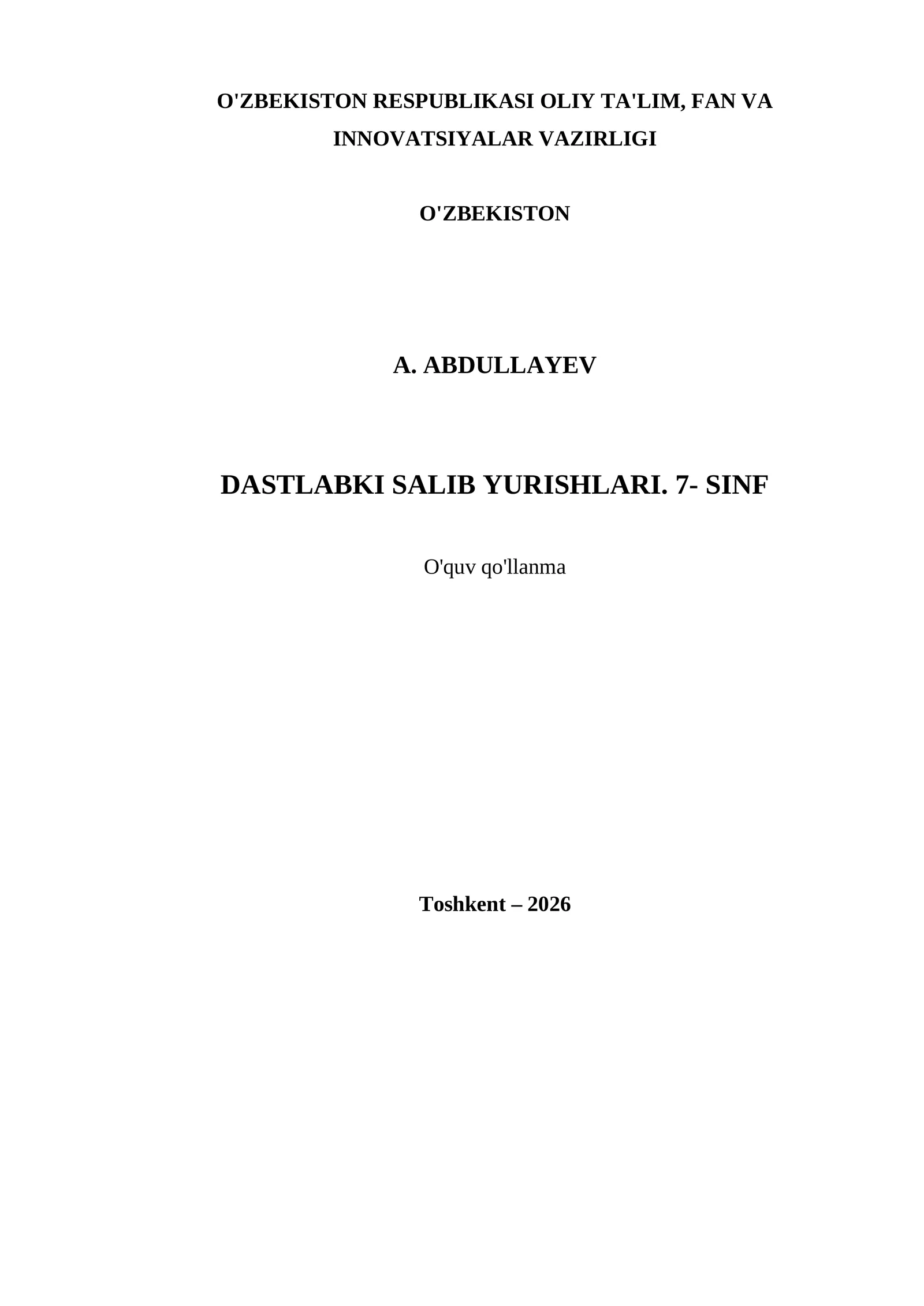 DASTLABKI SALIB YURISHLARI. 7- SINF