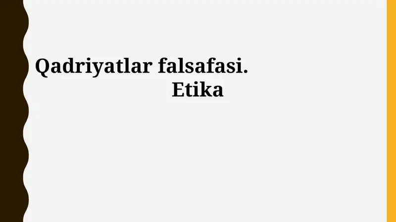 Qadriyatlar falsafasi