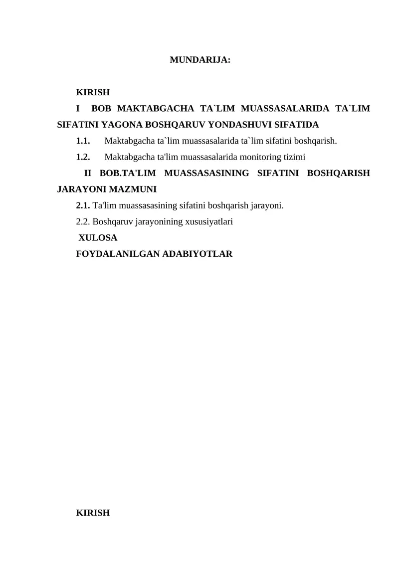 Ta'lim muassasalarida ta'lim sifatini boshqarish