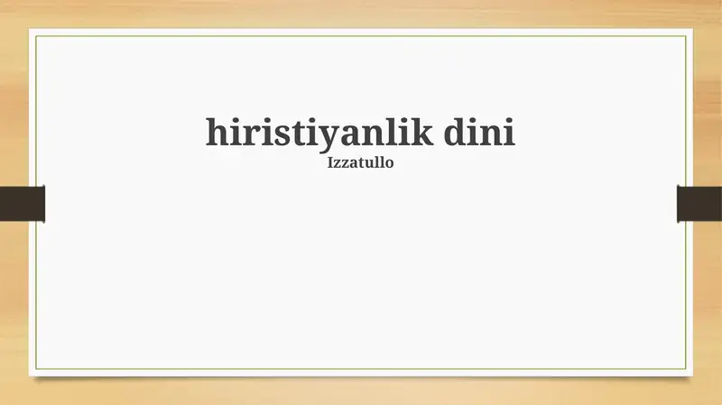 Hiristiyanlik Dini