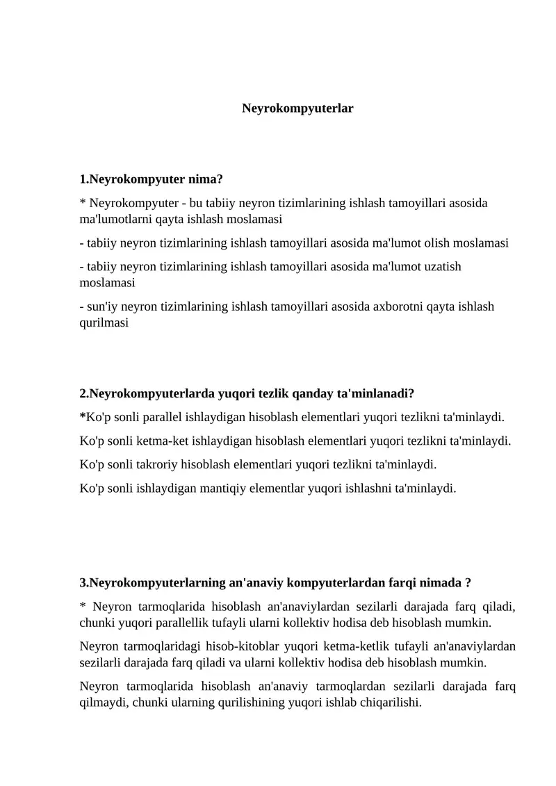 Neyrokompyuterlar