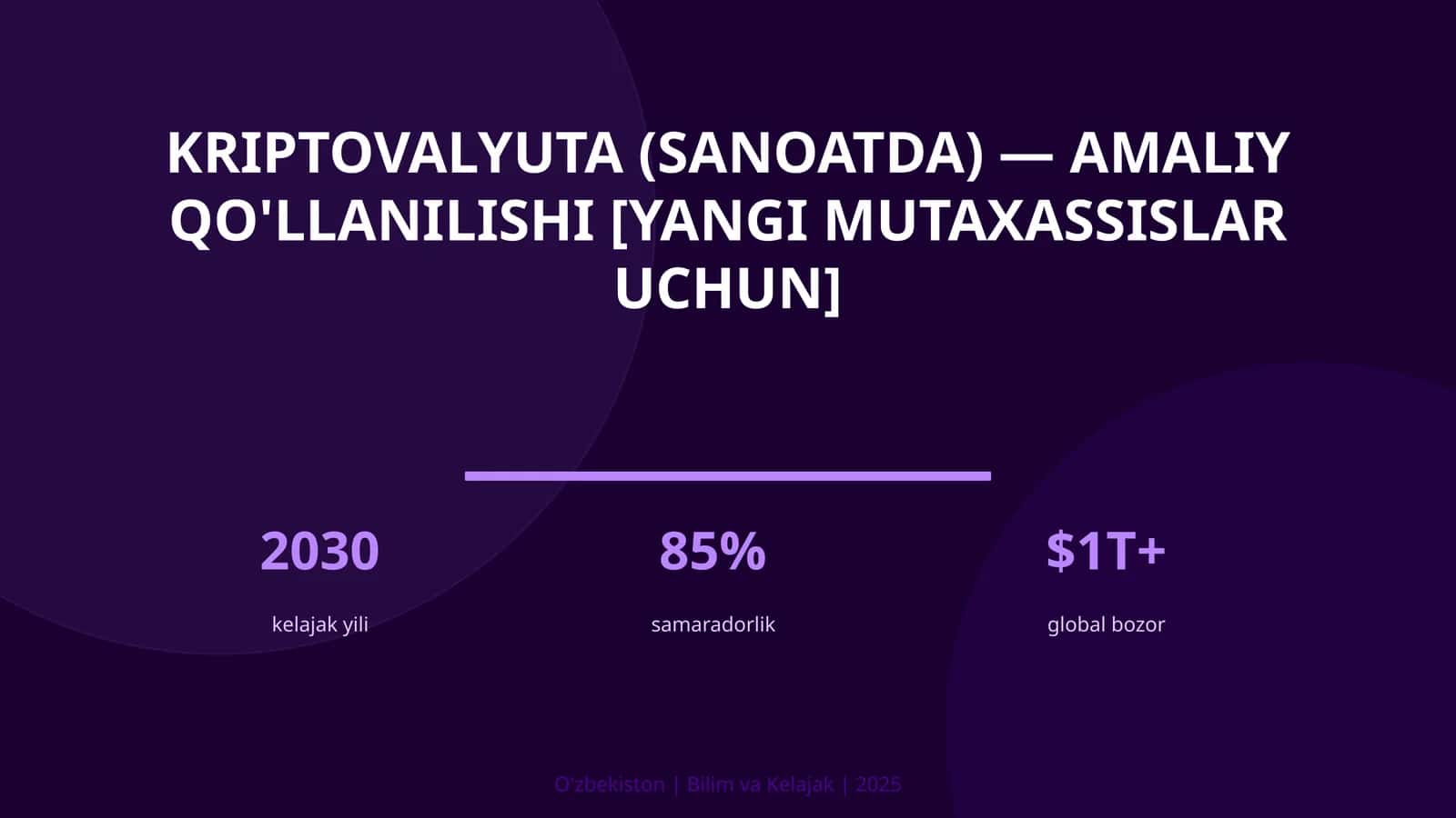 Kriptovalyuta (sanoatda) — amaliy qo'llanilishi [yangi mutaxassislar uchun]