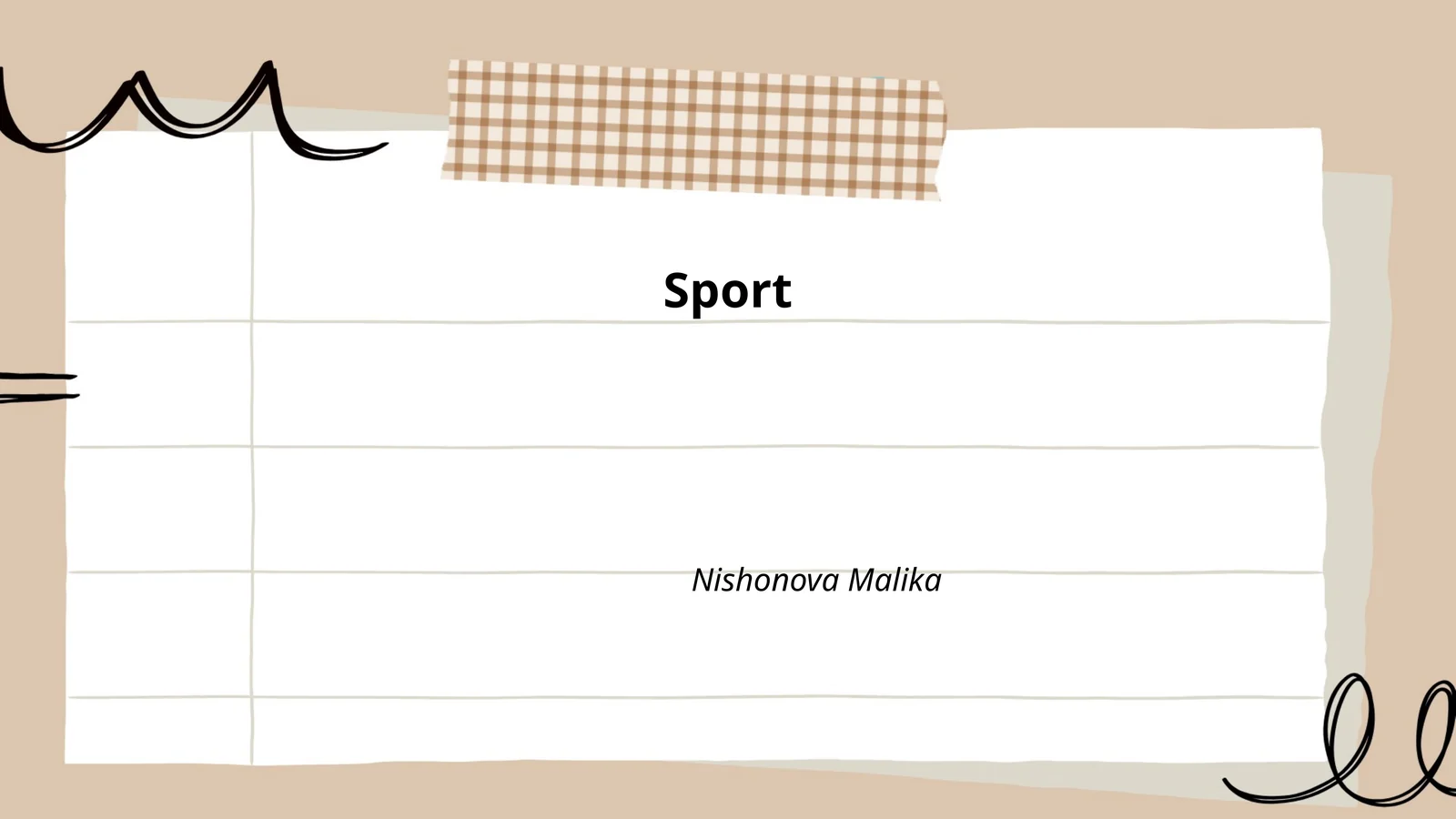 Sport Nishonova Malika