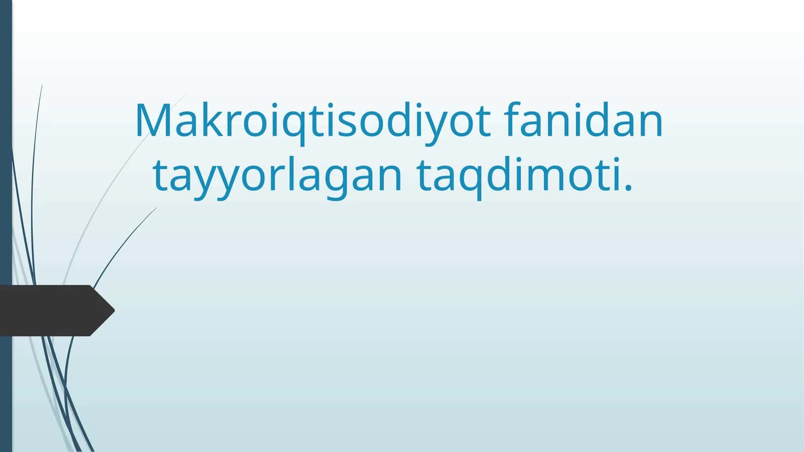 Makroiqtisodiyotdan tayyorlangan taqdimot