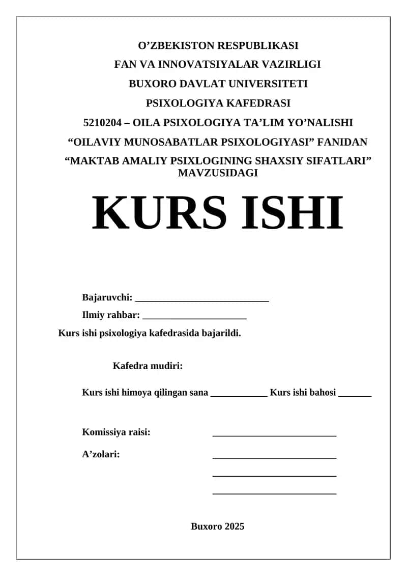 MAKTAB AMALIY PSIXLOGINING SHAXSIY SIFATLARI