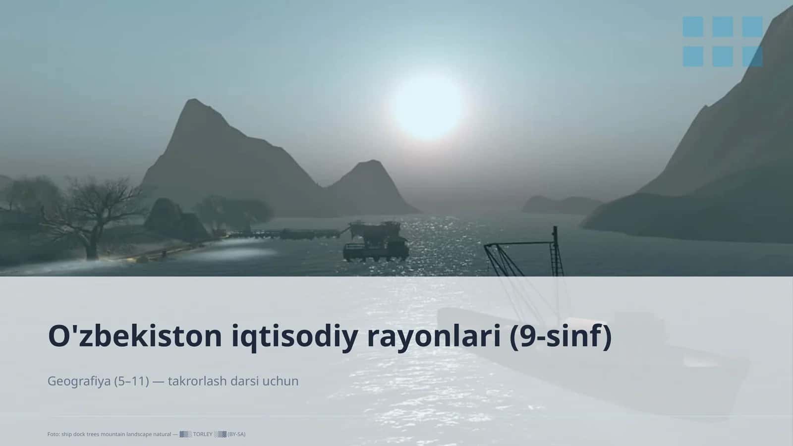 O'zbekiston iqtisodiy rayonlari (9-sinf)