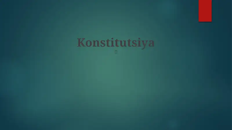 Konstitutsiya