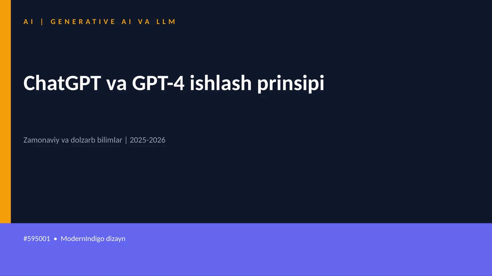 ChatGPT va GPT-4 ishlash prinsipi