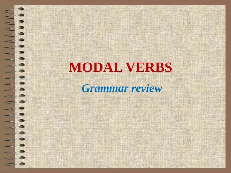 Modal Verbs