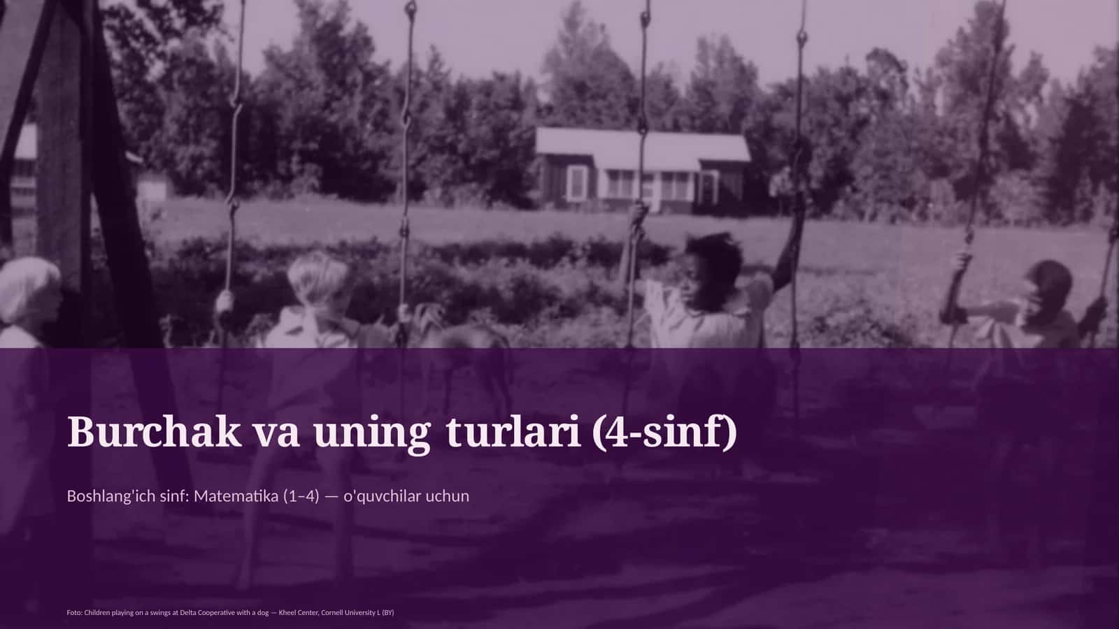 Burchak va uning turlari (4-sinf)