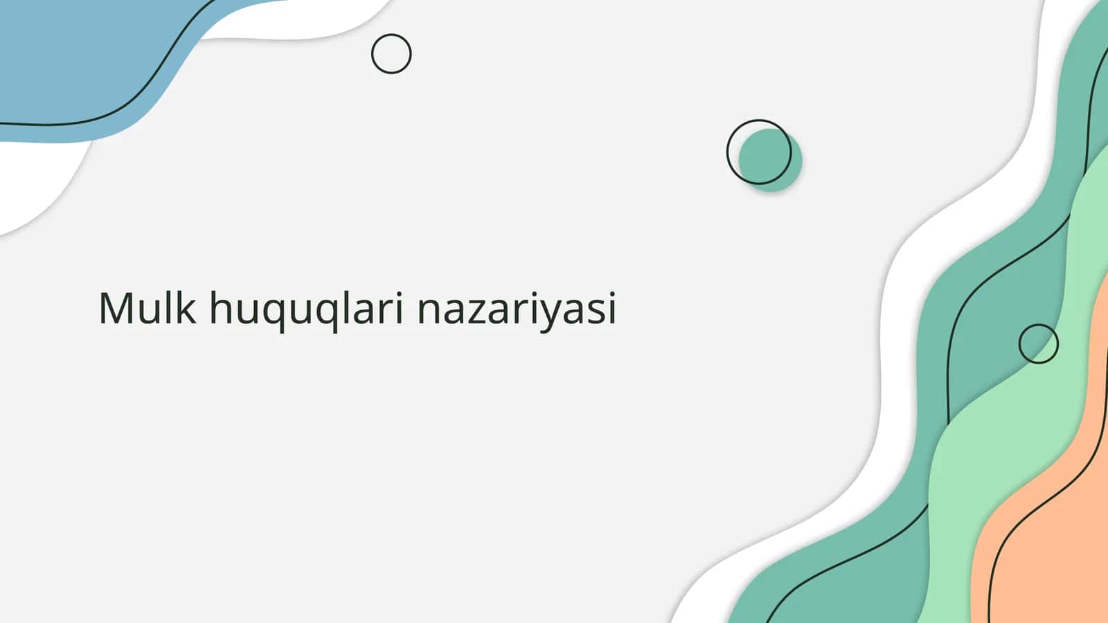 Mulk huquqlari nazariyasi