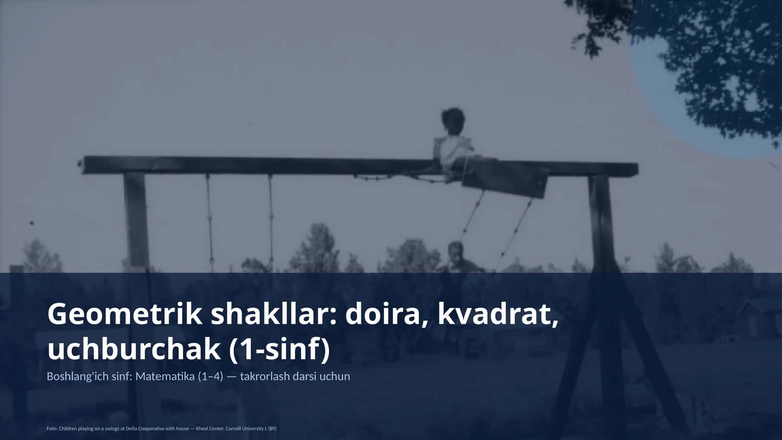 Geometrik shakllar: doira, kvadrat, uchburchak (1-sinf)