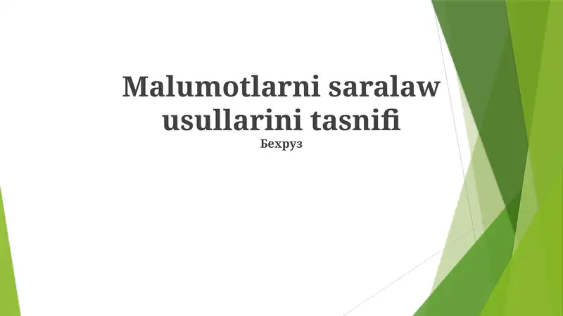 Gibrid Saralash Algoritmlari