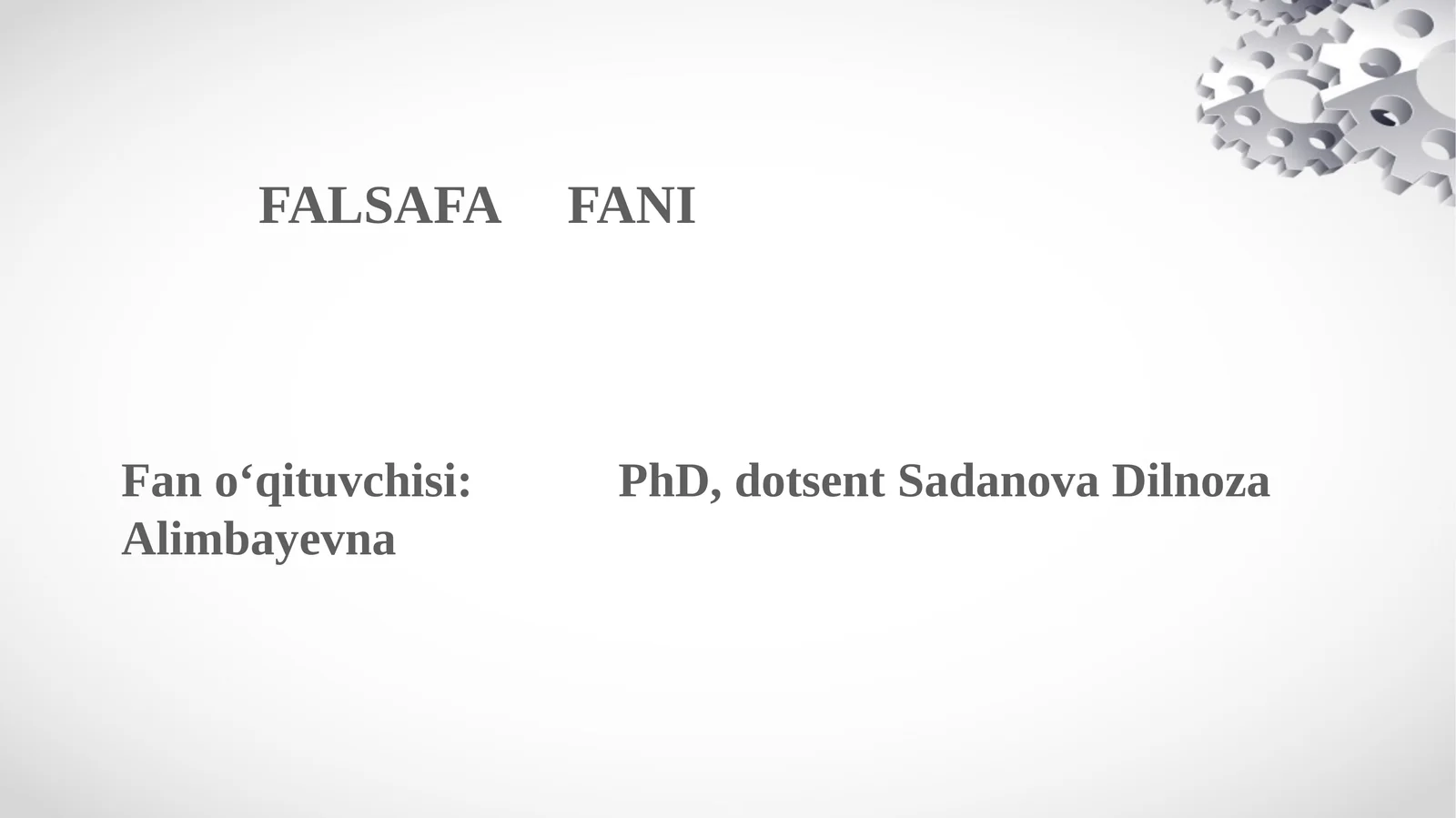 FALSAFA FANI