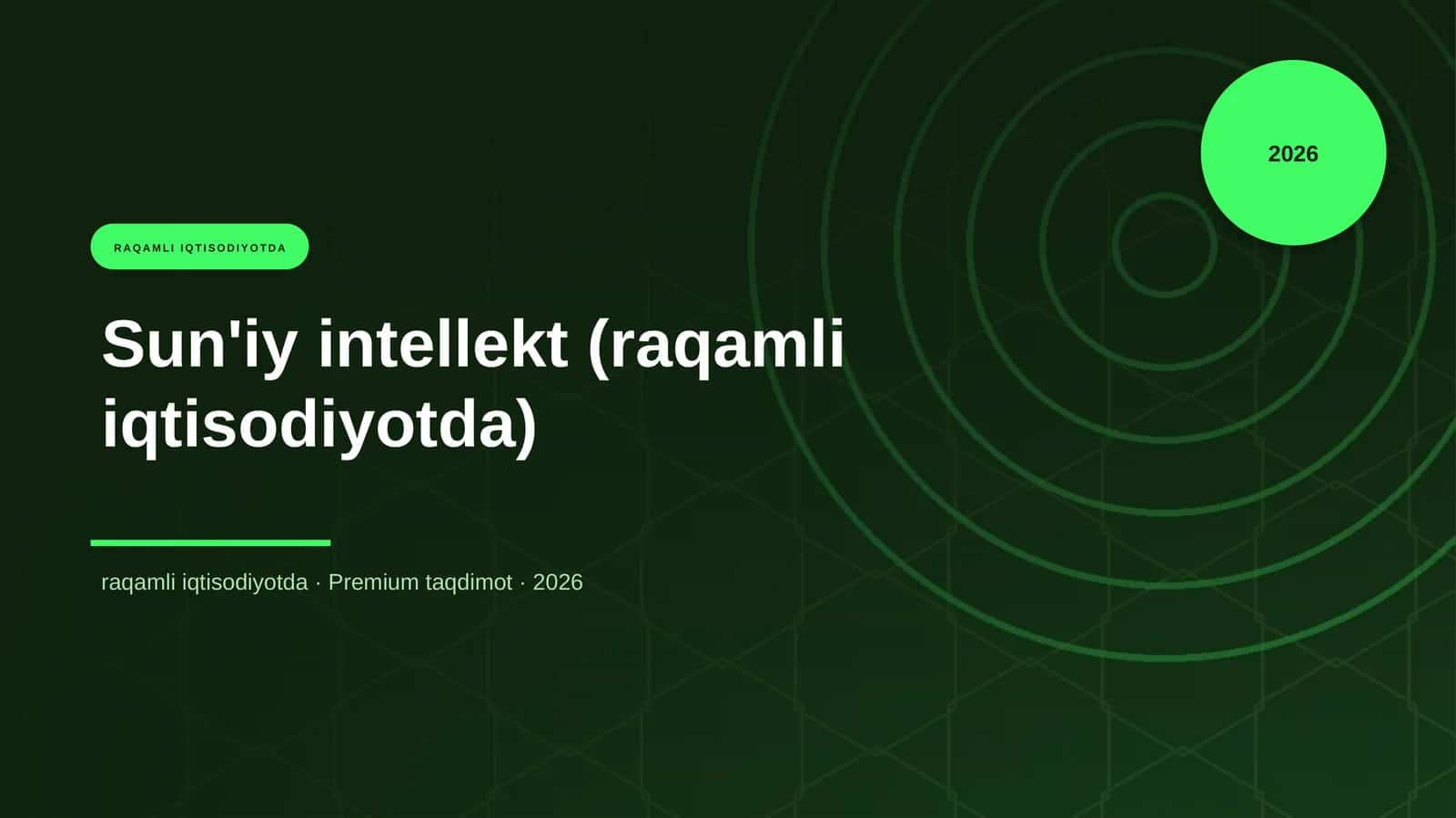Sun'iy intellekt (raqamli iqtisodiyotda)