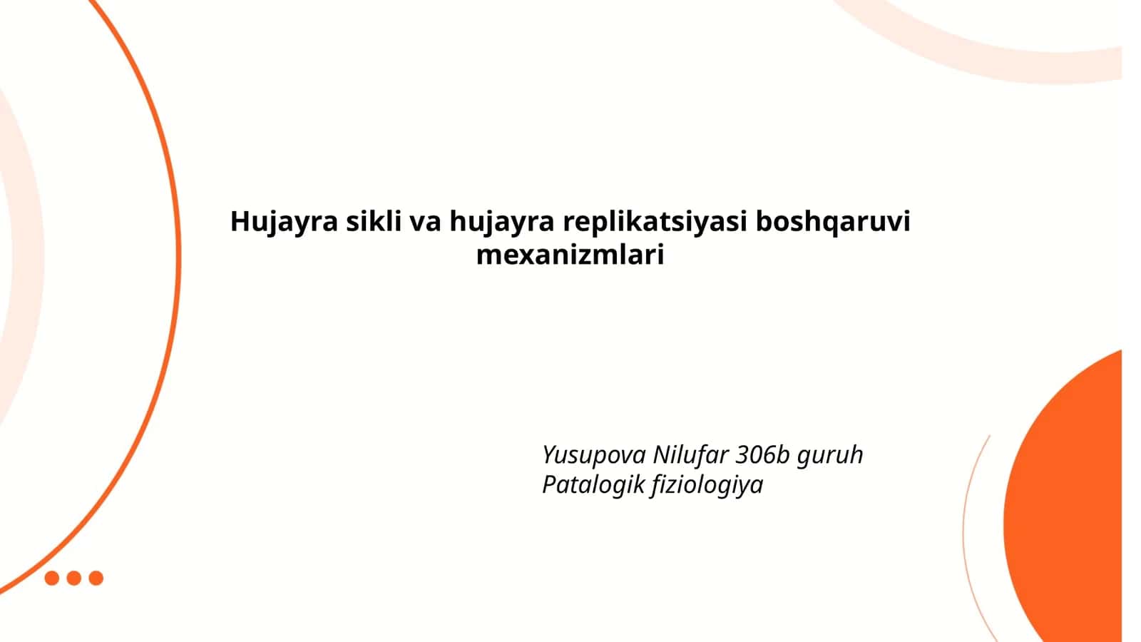 Hujayra sikli va hujayra replikatsiyasi boshqaruvi mexanizmlari