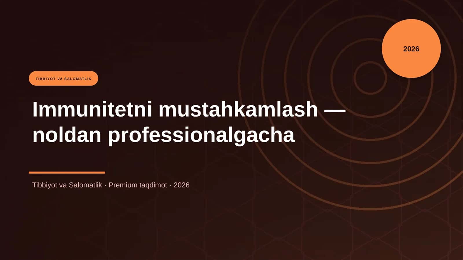 Immunitetni mustahkamlash — noldan professionalgacha