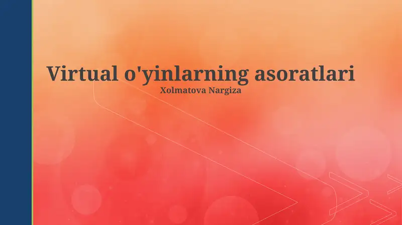 Virtual o'yinlarning asoratlari