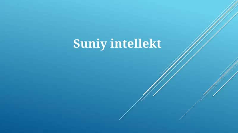 Sun'iy intellekt