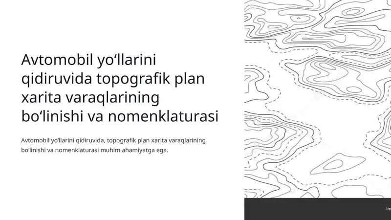 Topografik plan xaritalarining tuzilishi va miqyosi