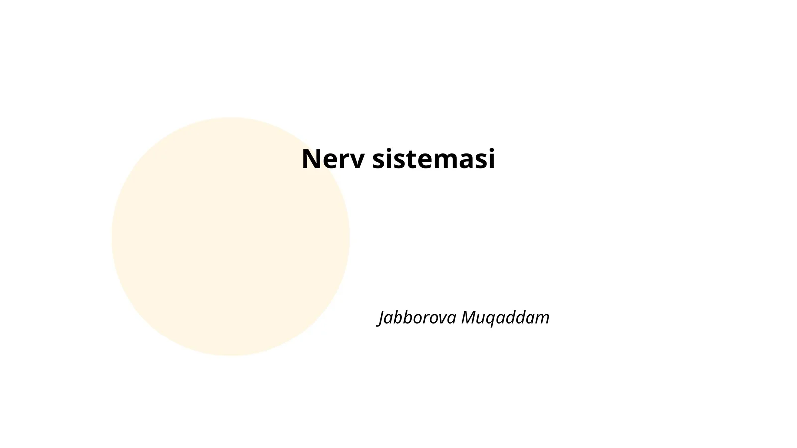 Nerv sistemasi