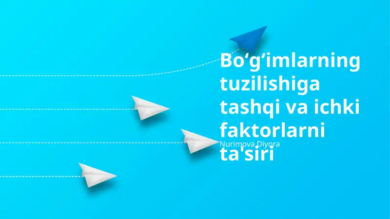 Bo'g'imlar tuzilishiga tashqi va ichki faktorlarni ta'siri