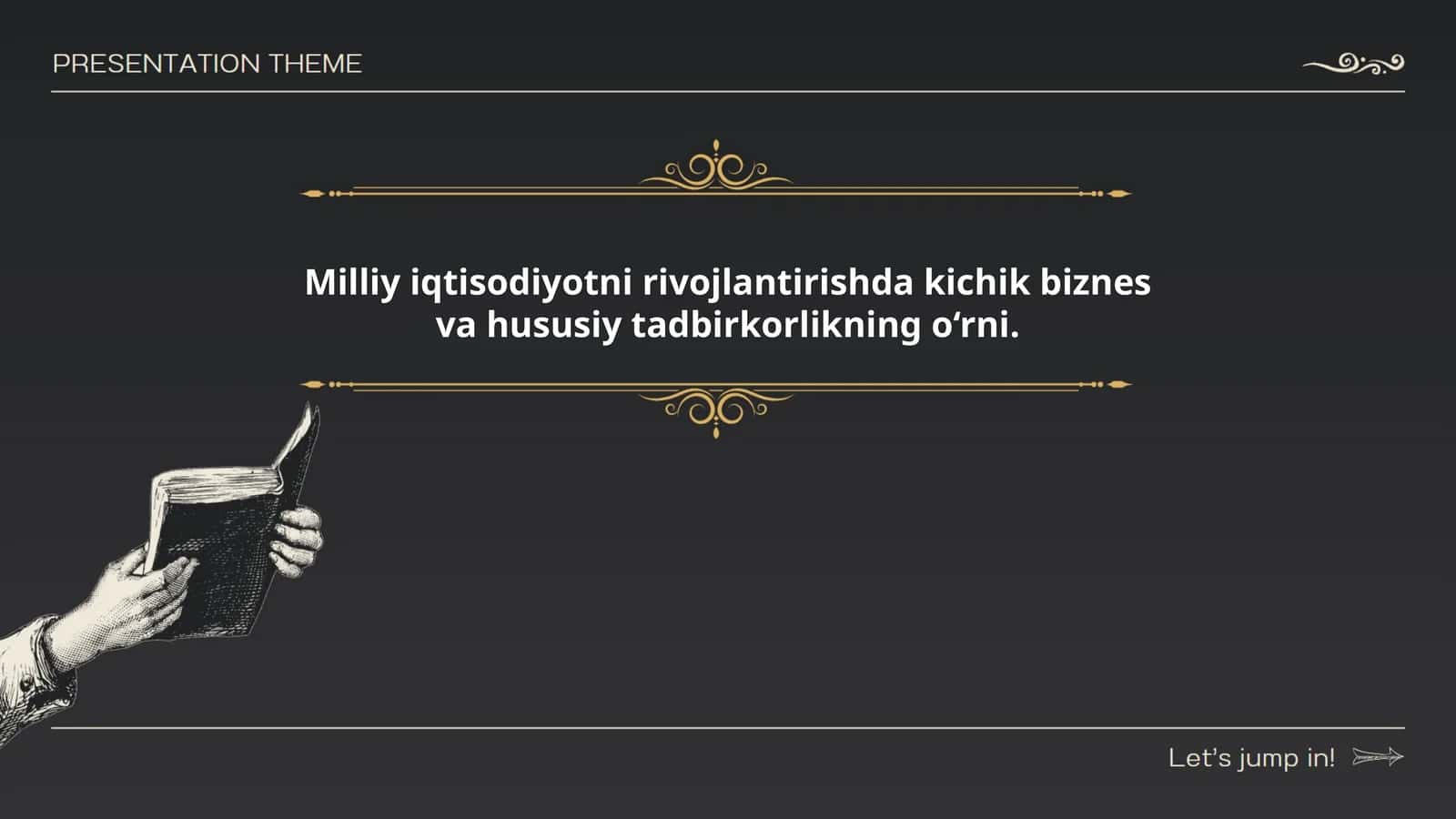 Milliy iqtisodiyotni rivojlantirishda kichik biznes va hususiy tadbirkorlikning o‘rni